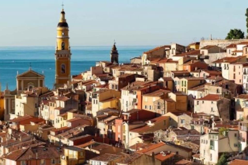 Magnifique T2 Proche Mer Et Ville Refait A Neuf Avec Terrasse Μεντόν Εξωτερικό φωτογραφία